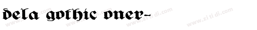 dela gothic oner字体转换
